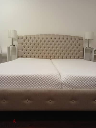 king size Yatas Turkish bed for sale, champagne color