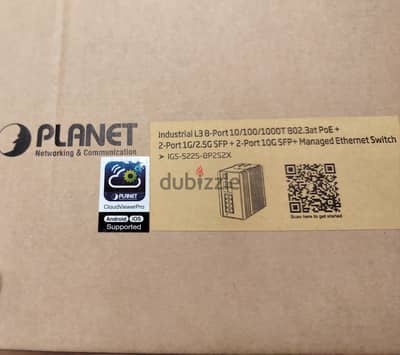PLANET IGS-5225-8P2S2X Industrial Layer 3 Managed PoE Switch 10G جديد
