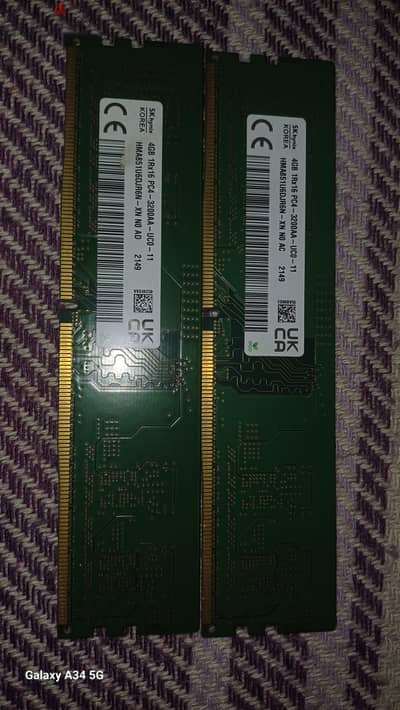رام  كمبيوتر ٤ جيجا  DDR4 Bus 3200 SK hynix