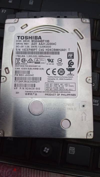 Hard 1TB Laptop Toshiba