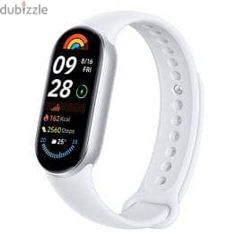 xiaomi smart band 9 كسر زيرو لون فضي استعمال ممتاز مع سوار كحلي مجاناً