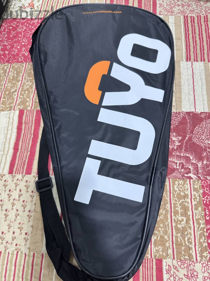 TUYO Silver Stealth Padel Racket + Padel Racket Cover 3