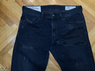 Diesel Men's Regular Jeans Blue Black Size 33