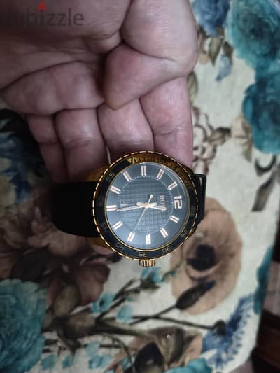 Hugo Boss leather watch for men