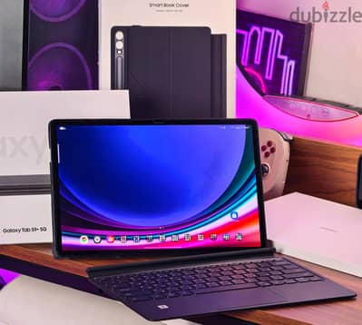 بشريحة Samsung Galaxy Tab S9 Plus 5G 256g بالكيبورد و المشتملات جديد
