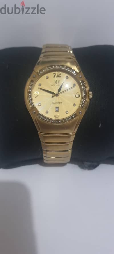 ساعه ماتيو فالنتيونو مطليه دهب matio valentino gold blated watch