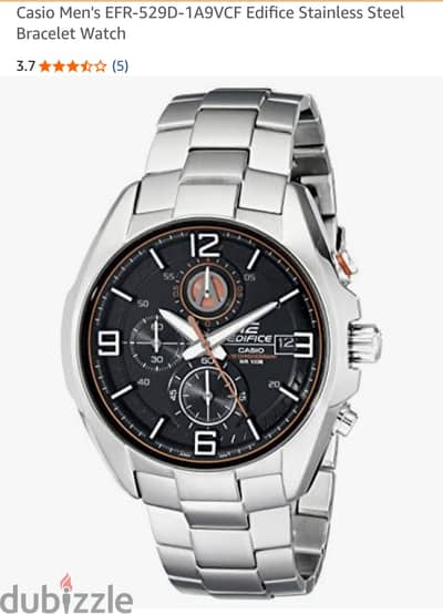 Casio Men's EFR-529D-1A9VCF Edifice Stainless Steel Bracelet Watch