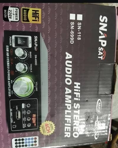 مضخم صوت SNAPSATSN-699Dزيرو  بالكرتونه  لم يستخدم