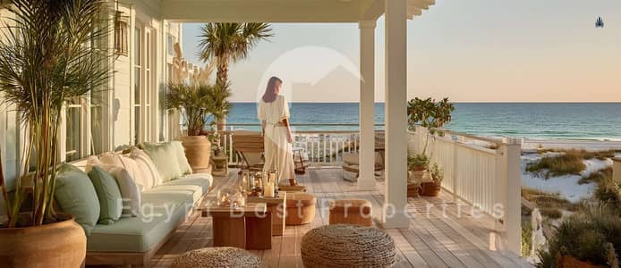 شاليه بإطلالة على البحر للبيع في مشروع "June"؛ جاهزة للاستلام، مشطبة بالكامل،بمقدم 5% فقط!