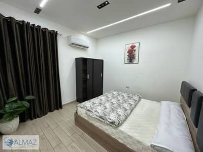 Furnished 60 sqm studio apartment for rent in Al Narges Buildings, Fifth Settlement, near South 90th Street and the Air Force Hospital area.