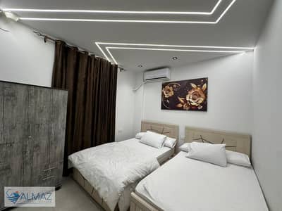 Furnished 60 sqm studio apartment for rent in Al Narges Buildings, Fifth Settlement, near the German University in Cairo (GUC) and Fatima El Sharbatly