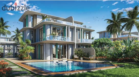 شاليه95م للبيع بالتقسيط  فيو لاجونز في مارسيليا بيتش5 راس الحكمهMarseilia Beach 5, Ras El Hekma