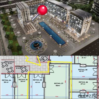 Your opportunity to invest in a pharmacy faced Ali bin Zayed directly with a down payment of 10% and installments over 8 years; the mall is on an area of 6500 meters from RIo company