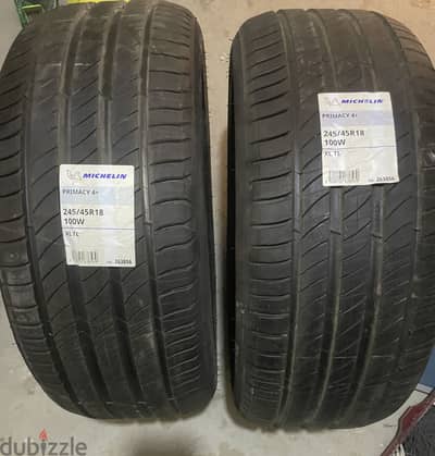 احلى فرده كاوتش فى مصر وبنص السعر  Michelin Primacy 4 18/245/45