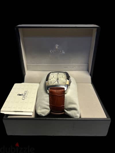 Consul Chronograph Watch - Swiss - Sea Pearl Dial - Large size