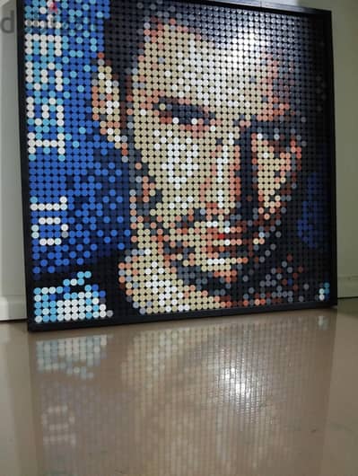 unofficial Lego Messi art custom