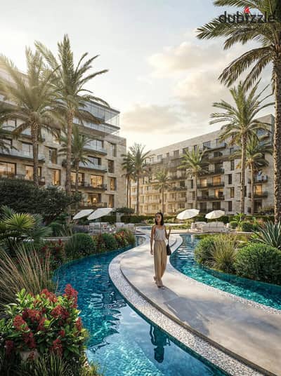 With a 10% down payment, your 3-room apartment is 150 meters in the Veloria compound, located on an 8-acre area from Regency Company with over 25 years of experience.