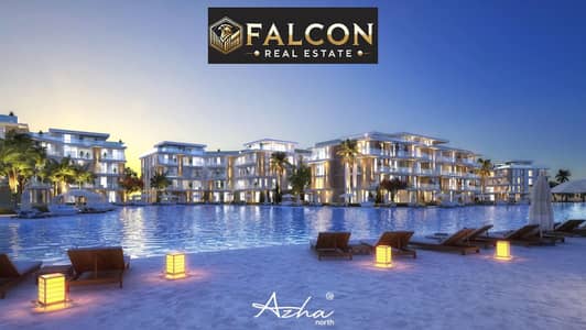 For sale with a 5% down payment: a chalet (fully finished with air conditioning and kitchen) with a 100% sea view in Azha, North Coast, in the heart o