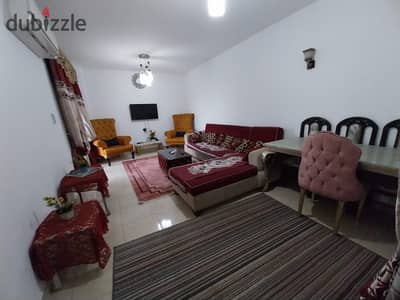 Apartment for rent – ​​B1   Second floor  Two bedrooms + reception  Fully air-conditioned  Natural gas  Internet available  Rent: 25,000