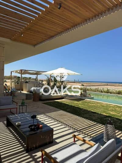 Chalet 3bedroom and nanny room for sale in Ramla north coast from Marakez fully finished in prime location in Ras ElHekma