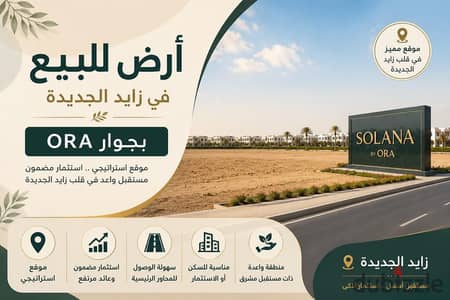 ارض للبيع 500 متر في زايد الجديدة بجوار كمبوند اورا