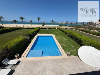 For Daily Rent,Standalone Villa Fully Furnished, AC/S,First Row Sand Lake,in Marina 5,North Coast.