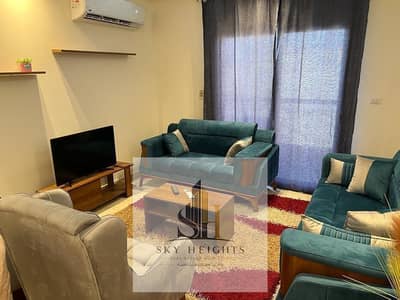 Furnished 89m² apartment with two bedrooms and two bathrooms for rent in Al Rehab