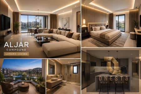 A fully finished apartment with hotel-style finishes, directly on the Suez Road, with a stunning view, with installment