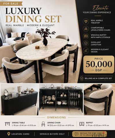 Luxury Modern Dining Set for Sale