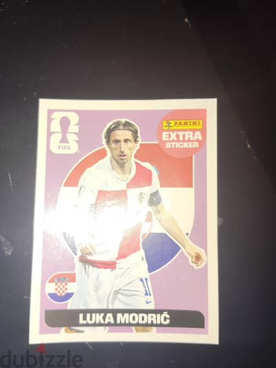 official extra panini sticker  of real Madrid legend Luca modriç