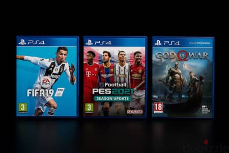 ٣ ألعاب بلايستيشن 4  100%  cd original