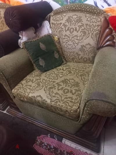 كنب كامل غرفة معيشة مع طرابيزة دورين رخام