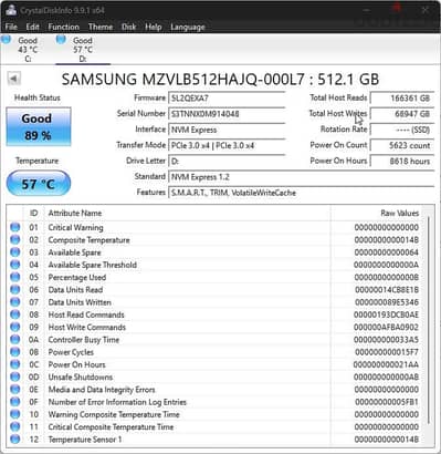 SSD Samsung NVMe M. 2 500G