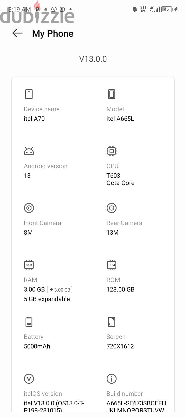 Itel A70 1