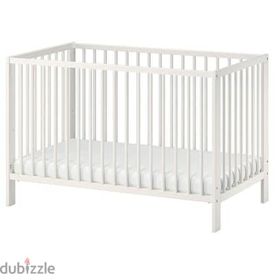 GULLIVER, Baby Cot, white, 60x120 cm Cot, white, 60x120 cm