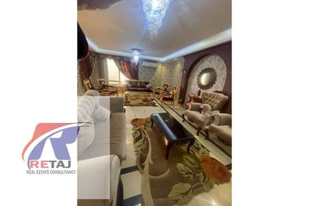 Furnished 3-bedroom, 2-bathroom apartment for rent overlooking Cairo Bank, Makram Extension, Nasr City.