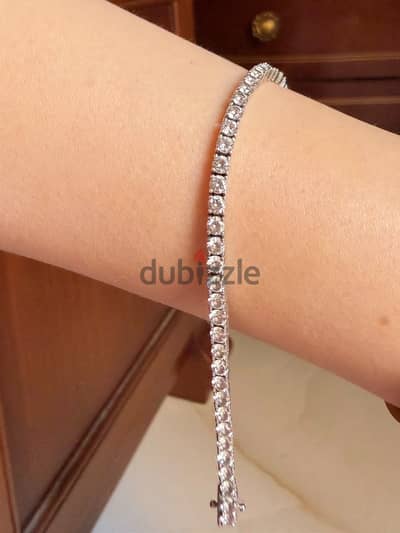Artsy silver tennis bracelet