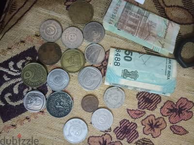 عملات قديمه مصريه واجنبيه ورقيه ومعدنيه
