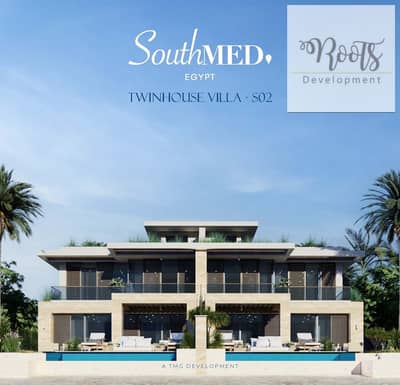 للبيع شاليه متشطب يطل على اللاجون مباشرة بموقع مميز في ساوث ميد راس الحكمه For Sale Finished Chalet overlooking the lagoon in South Med, Ras El Hekma