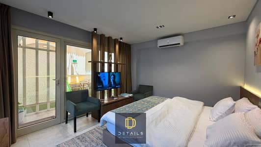 Fully Furnished Studio for Rent with High-End Hotel-Style Finishing, Air Conditioning, Ground Floor with a 150 SQM Private Garden, and Hotel Services