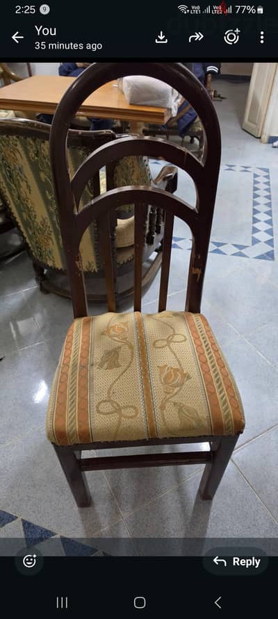 الحجره من دمياط عباره عن نيش وترابيزه وست كراسى
