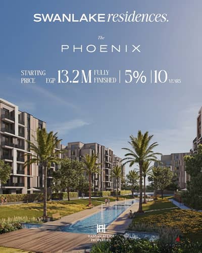 90 years of Hassan Allam experience at Swan Lake New Cairo next to AUC on 90 Street a prime location with real investment value in the heart of New Ca