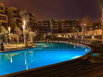 Below market price Ultra Super lux finishing Bahary Ground Apartment with garden on an open view for sale in Palm hills New Cairo