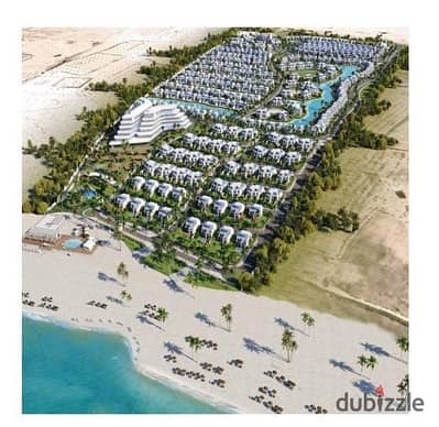 Chalet for sale in Naia Bay, Ras Al Hikma | 125m² + 195m² garden | Delivery within a month | Down payment 10% and installment up to 10 years