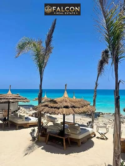 شاليه double view عالبحر واللاجون للبيع فى هاسيندا الساحل الشمالى hacienda north coast للبيع بجوار قريه ماونتن فيو وسيلفر ساندس من شركه بالم هيلز