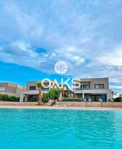 4-bedroom chalet for sale in Azha North Coast (Ras El Hekma), near Hacienda. The unit comes fully finished, including air conditioning and a kitchen.