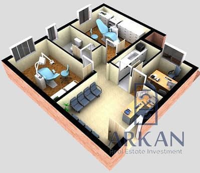 I own a 33m clinic in Ali Mall on the tourist promenade on Italian neighborhood street next to the bank complex and in front of Gamma School in the heart of Hadaeiq October in Kima mall
