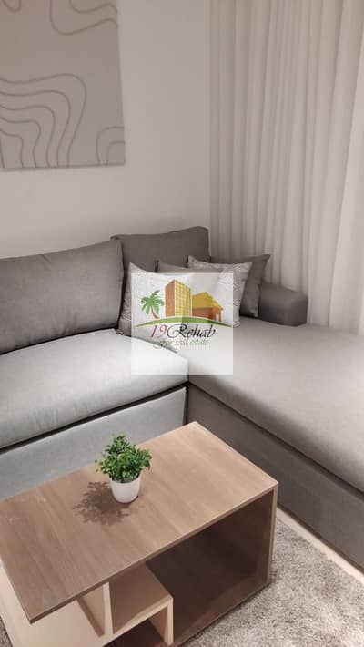 For rent, furnished apartment of 74m in B12, first floor, two rooms and a bathroom, fully air-conditioned, natural gas, second occupancy, open park view, directly in front of services, prominent location and ready for delivery.