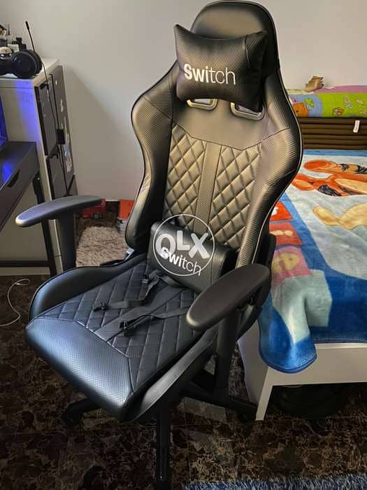 New Gaming Chair (BLACK) كرسي جايمنج جديد (اسود) 0