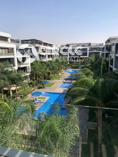 Fully Finished 260m² Penthouse With 100m² Roof Terrace For Rent In El Patio 7 5th Settlement New Cairo With Pool View